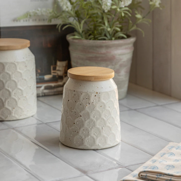 Speckle Ceramic Jar - Natural