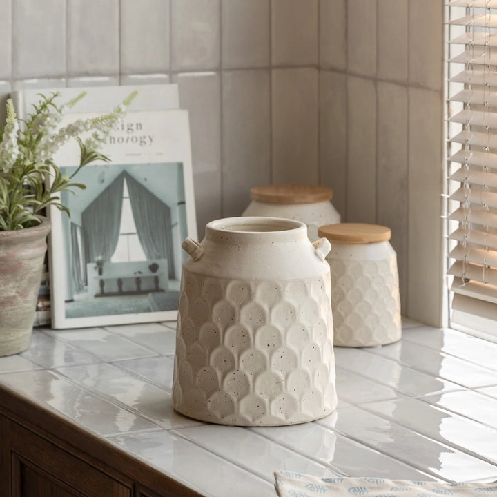 Speckle Utensil Jar - Natural