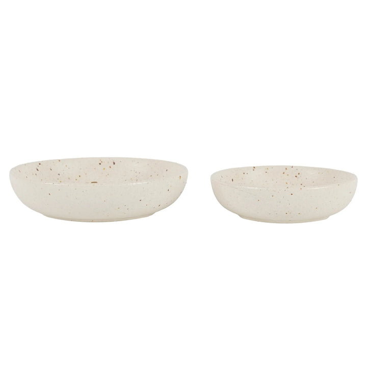 Speckle Set of 2 Trinket Dishes - Natural