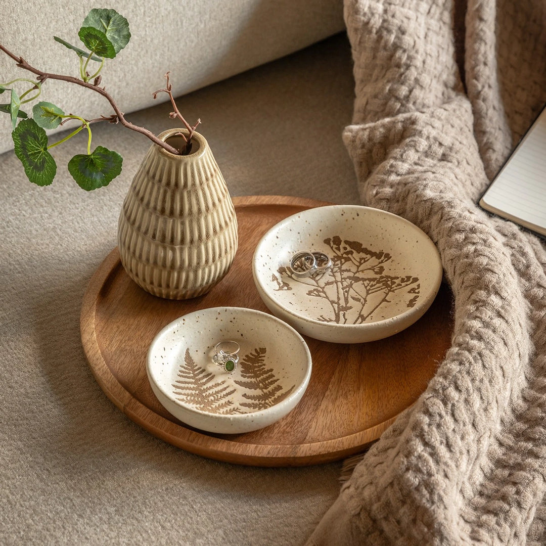 Speckle Set of 2 Trinket Dishes - Natural