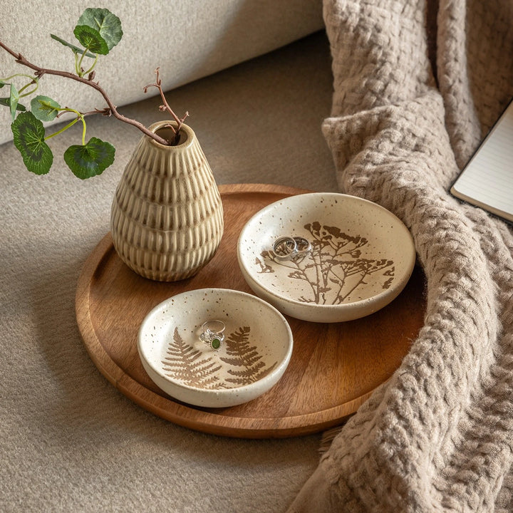 Speckle Set of 2 Trinket Dishes - Natural
