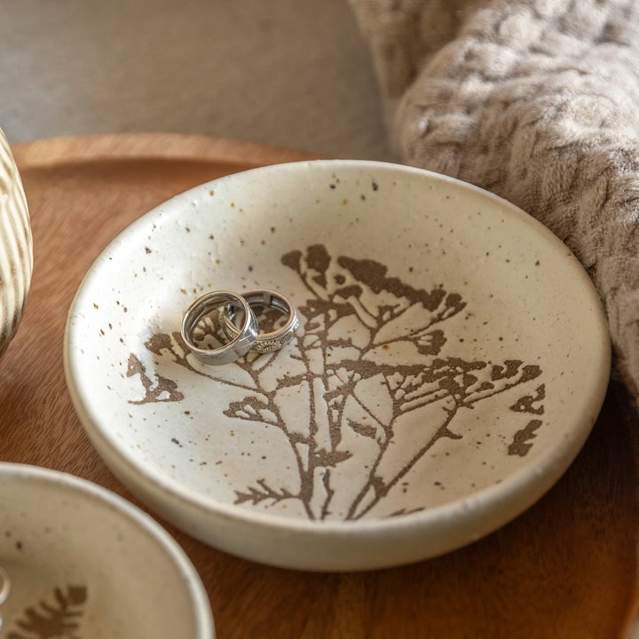 Speckle Set of 2 Trinket Dishes - Natural