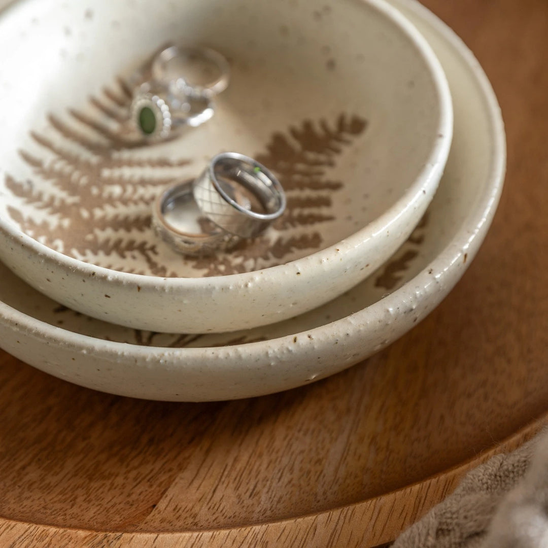 Speckle Set of 2 Trinket Dishes - Natural