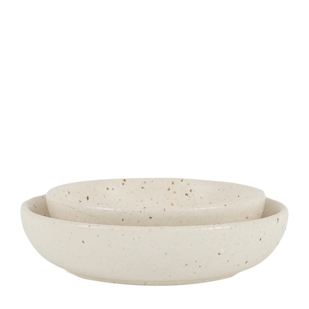 Speckle Set of 2 Trinket Dishes - Natural