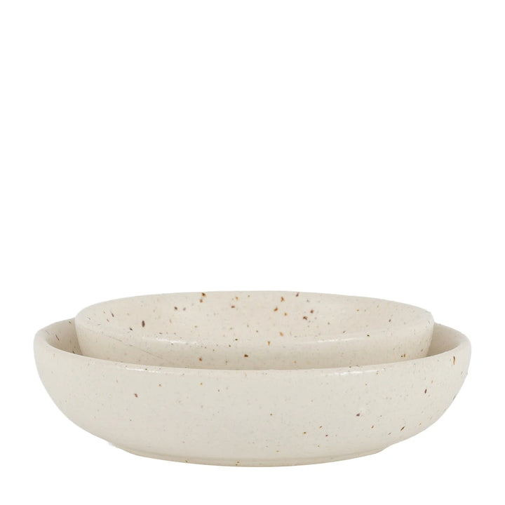 Speckle Set of 2 Trinket Dishes - Natural