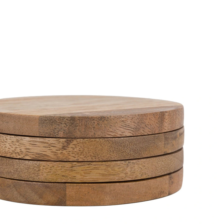 Set of 4 Mango Wood Coasters