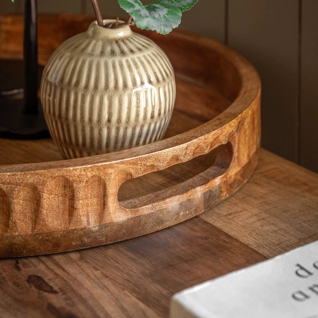 Mango Wood Tray With Handles