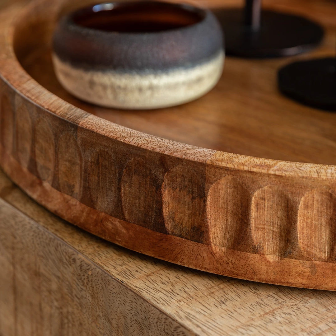 Mango Wood Tray With Handles