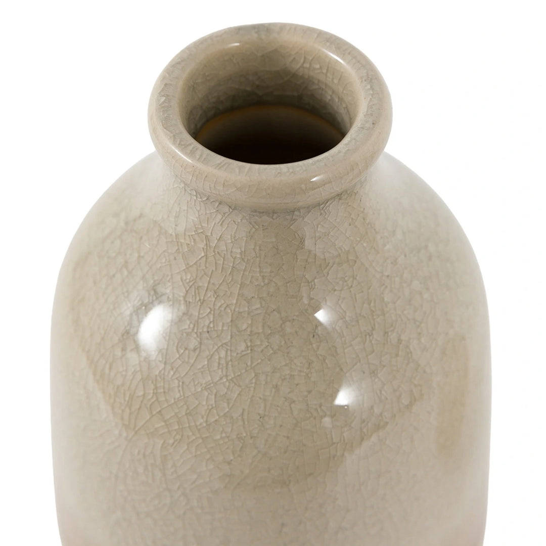 Lara Set of 2 Crackle Glaze Bud Vases