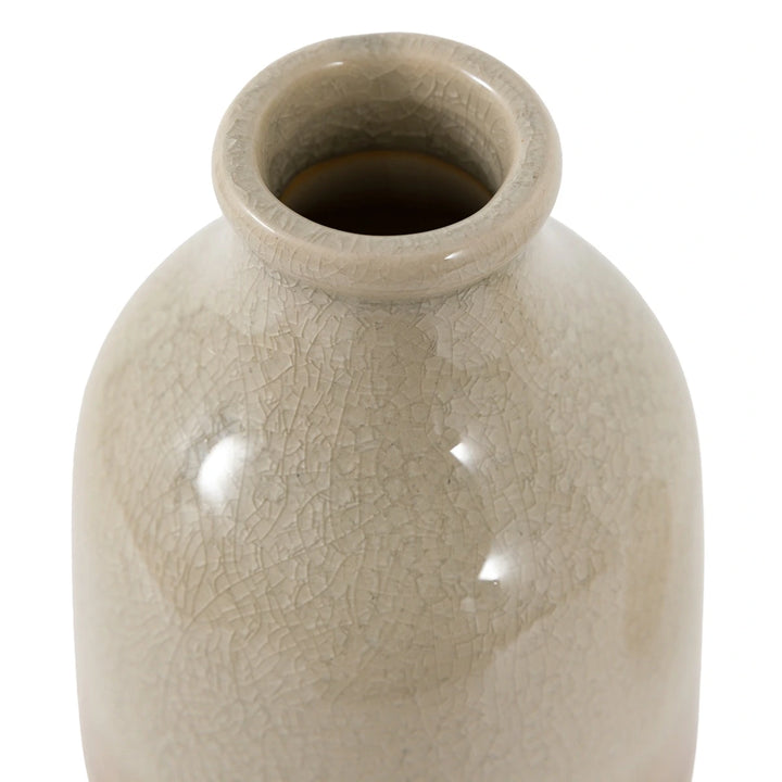 Lara Set of 2 Crackle Glaze Bud Vases