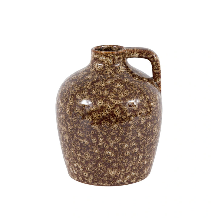 Mikka Ceramic Reactive Glaze Bottle Vase - Brown