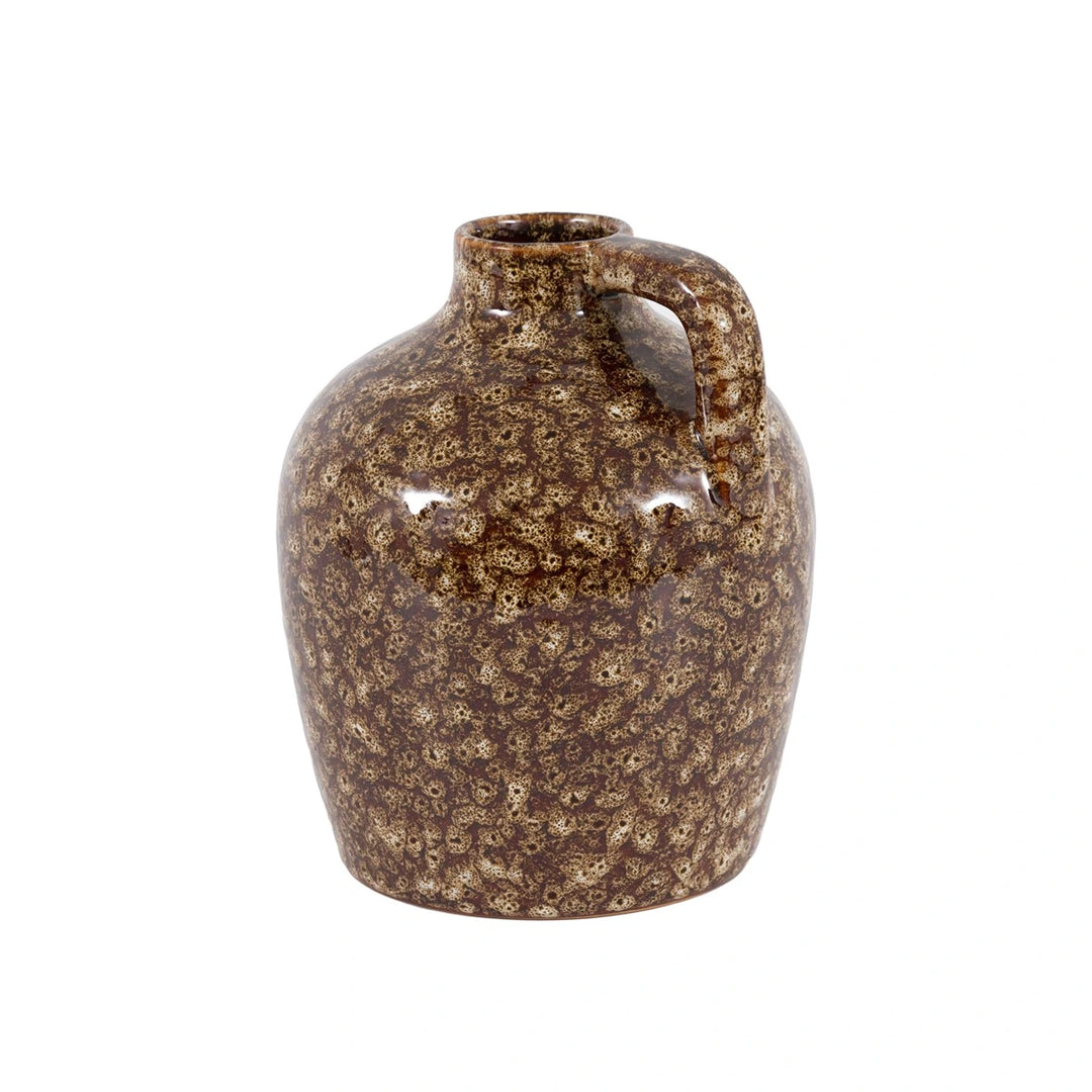 Mikka Ceramic Reactive Glaze Bottle Vase - Brown