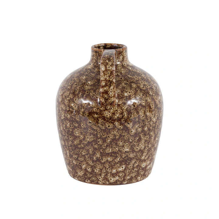 Mikka Ceramic Reactive Glaze Bottle Vase - Brown