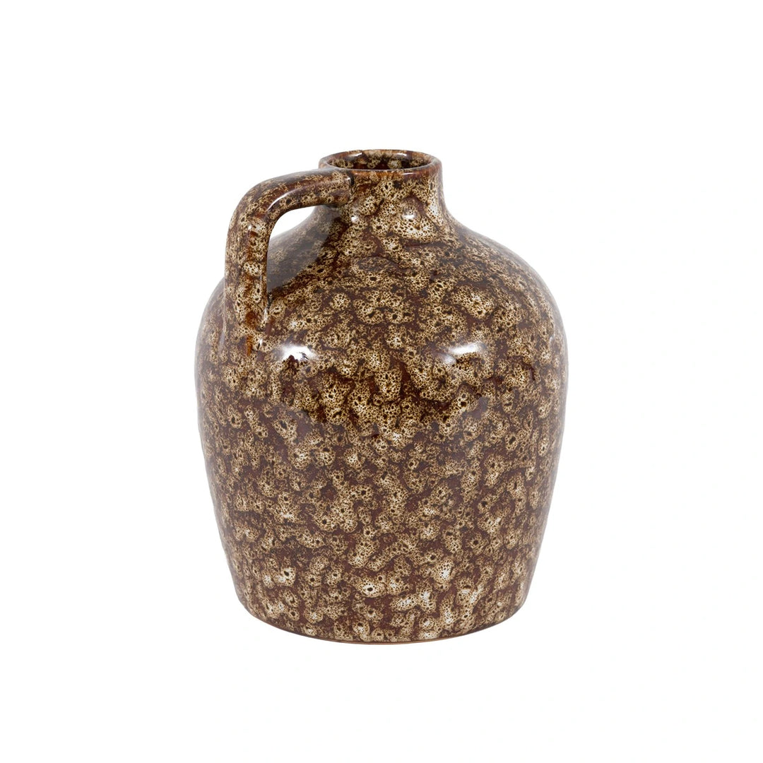 Mikka Ceramic Reactive Glaze Bottle Vase - Brown