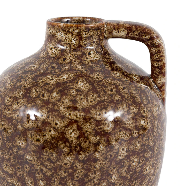 Mikka Ceramic Reactive Glaze Bottle Vase - Brown