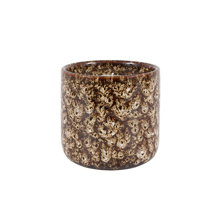 Mikka Ceramic Reactive Glaze Candle - Brown