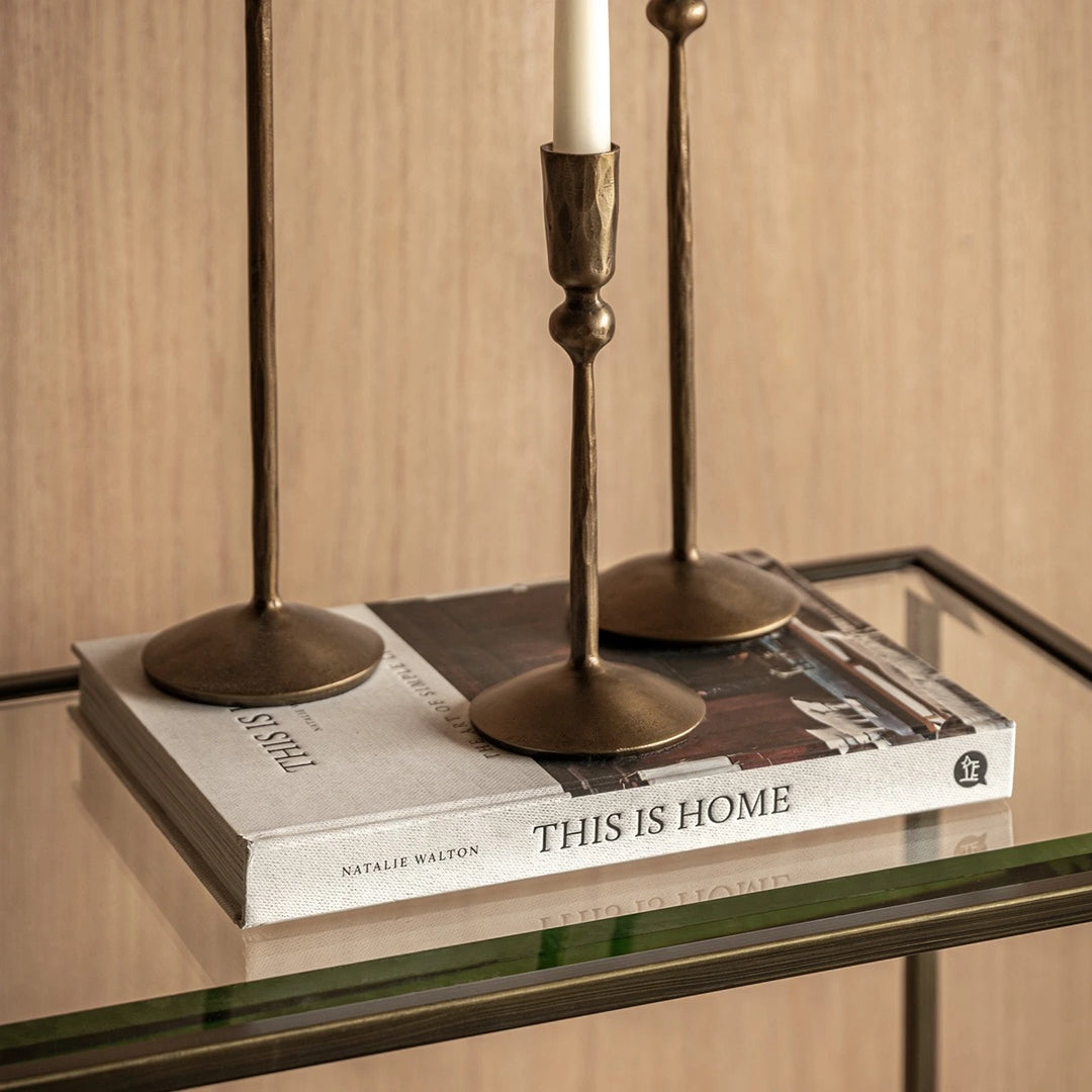 Fargo Set of 3 Metal Candle Sticks - Gold