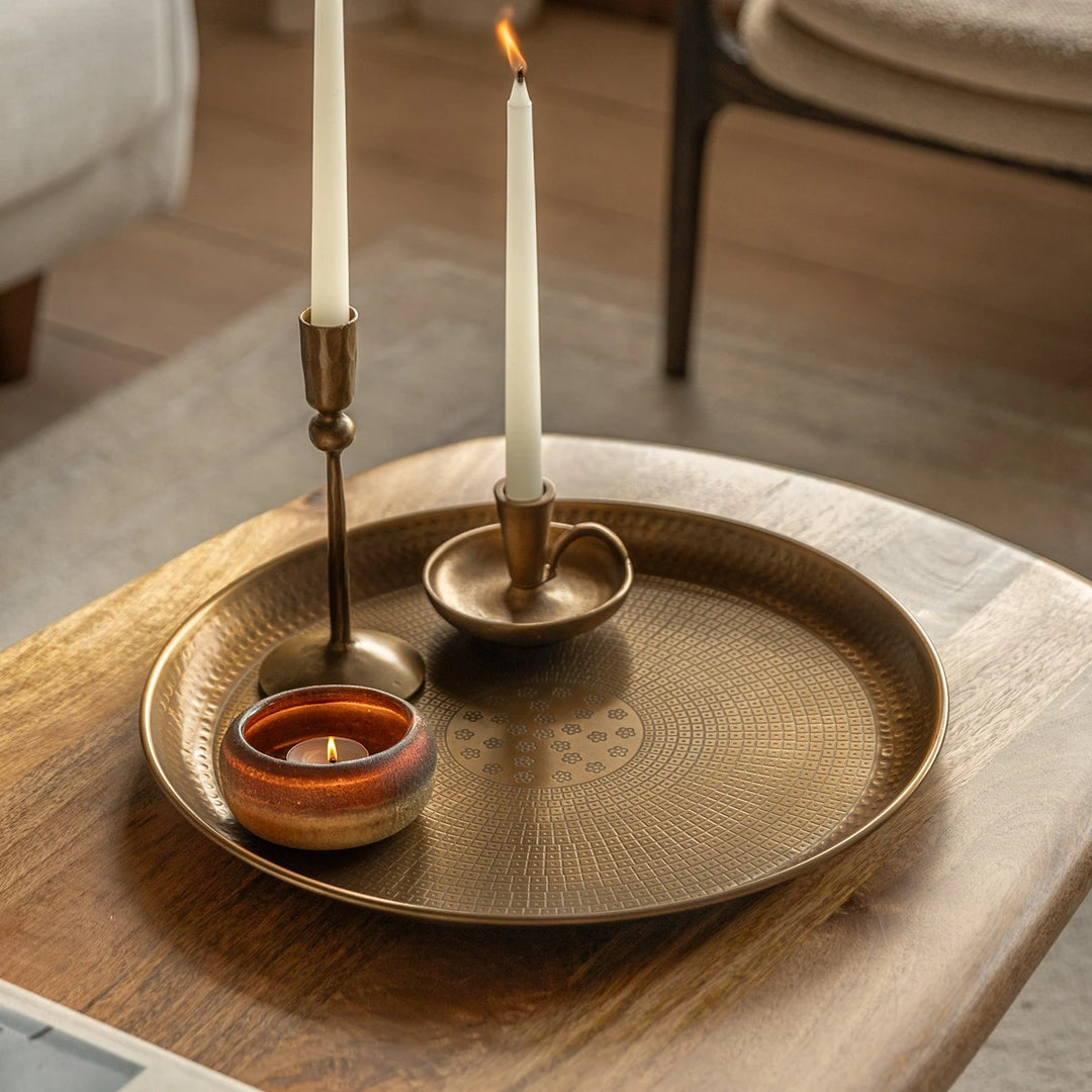 Zikka Metal Tray - Gold