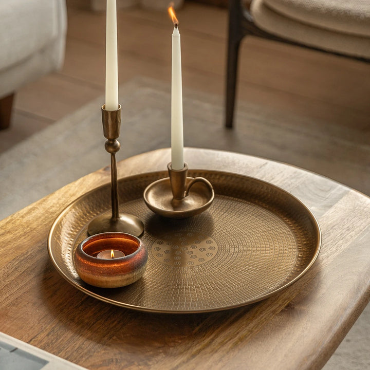 Zikka Metal Tray - Gold