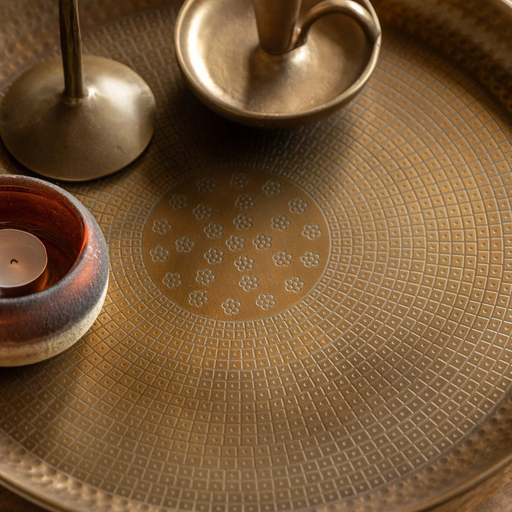 Zikka Metal Tray - Gold