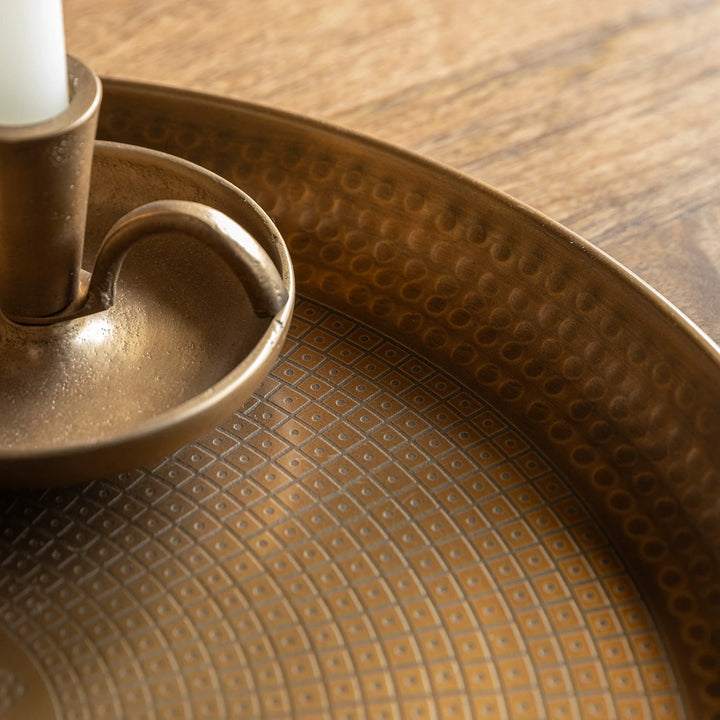 Zikka Metal Tray - Gold