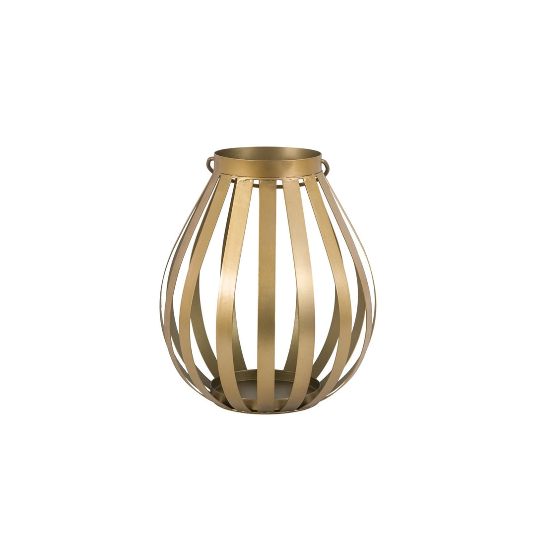 Metal Bulb Lantern - Gold