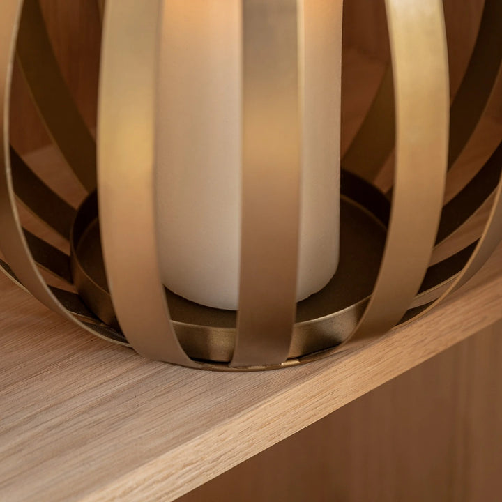 Metal Bulb Lantern - Gold