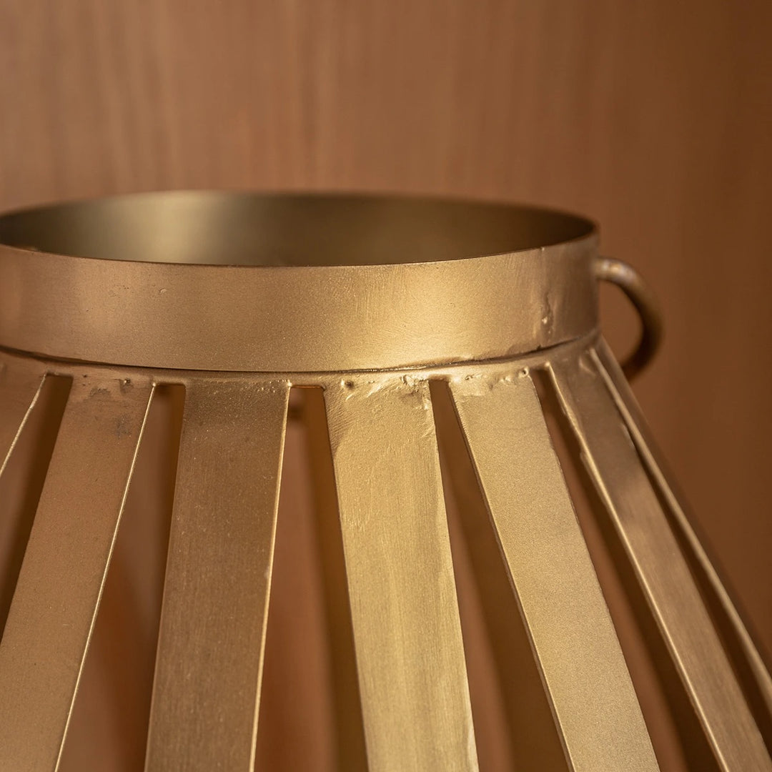 Metal Bulb Lantern - Gold