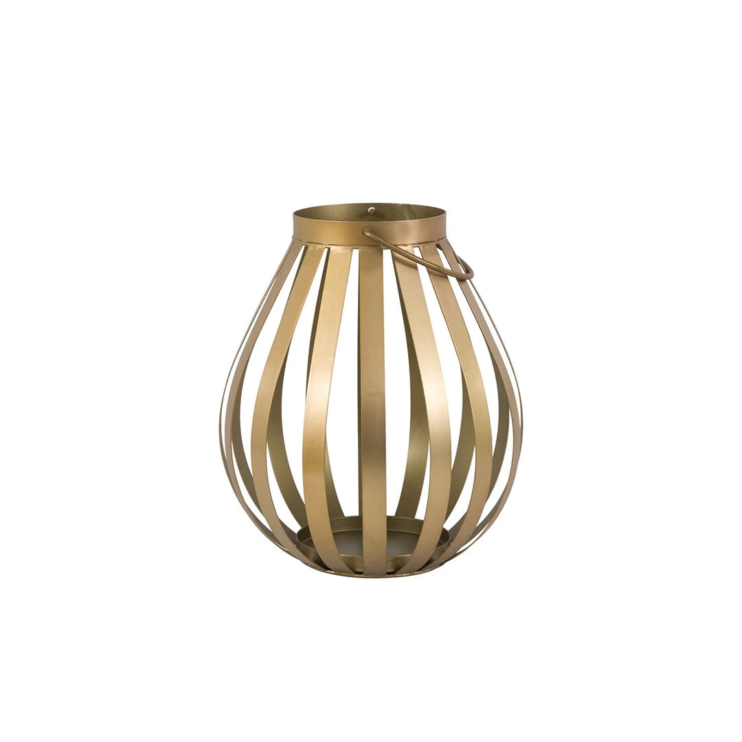 Metal Bulb Lantern - Gold