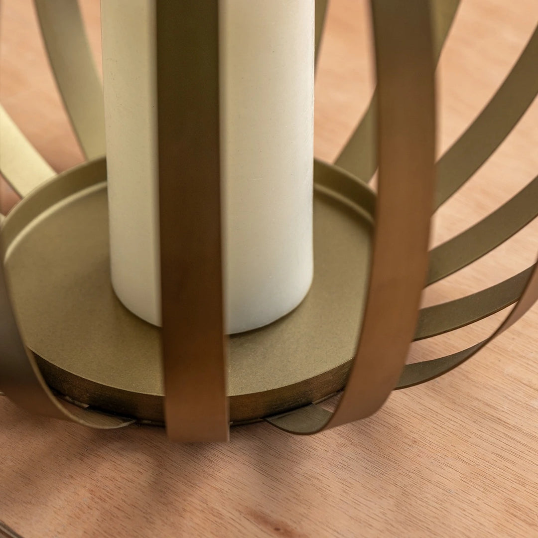 Metal Bulb Lantern - Gold
