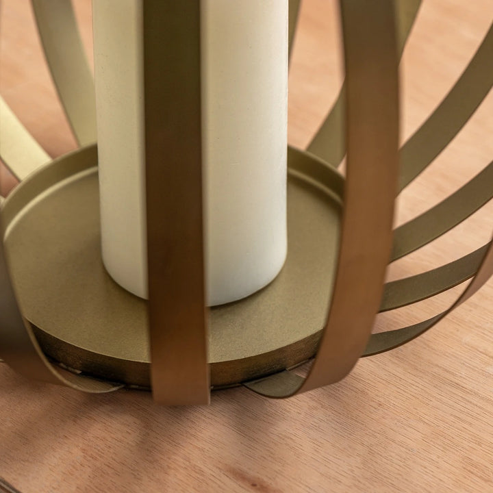 Metal Bulb Lantern - Gold