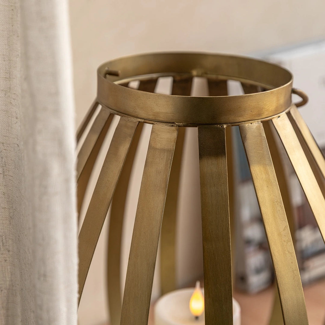 Metal Bulb Lantern - Gold