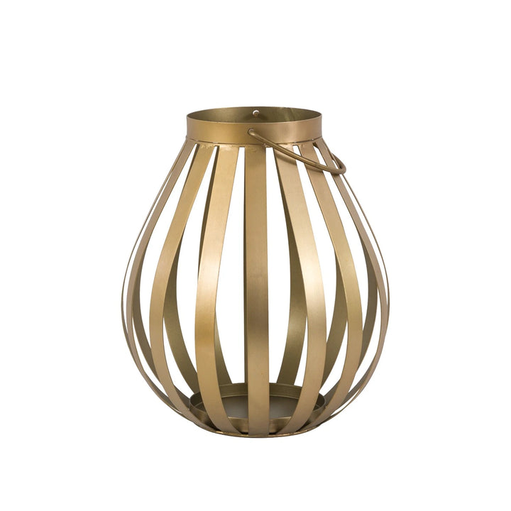Metal Bulb Lantern - Gold