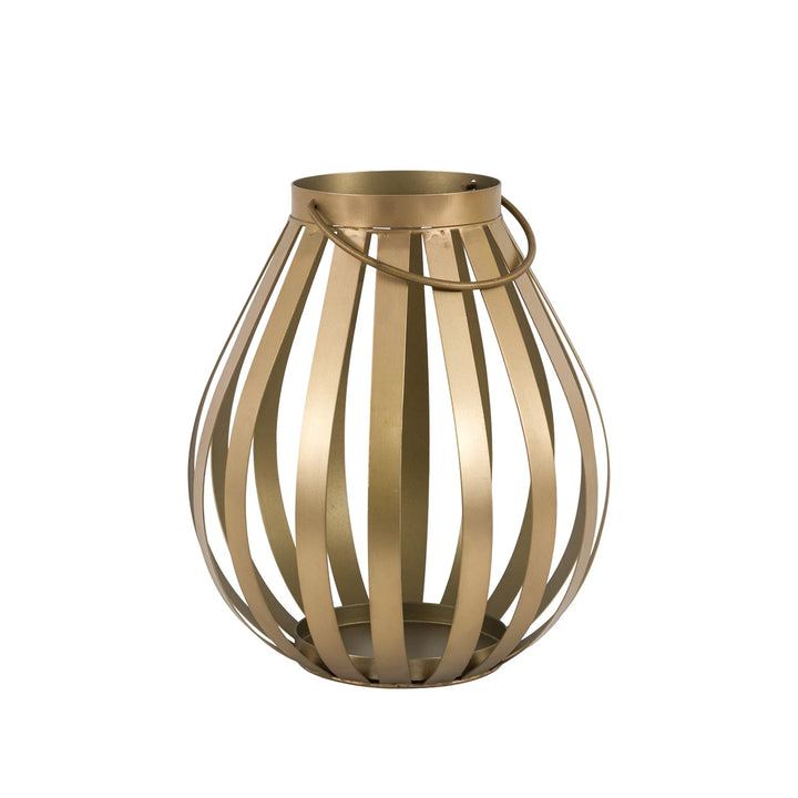 Metal Bulb Lantern - Gold