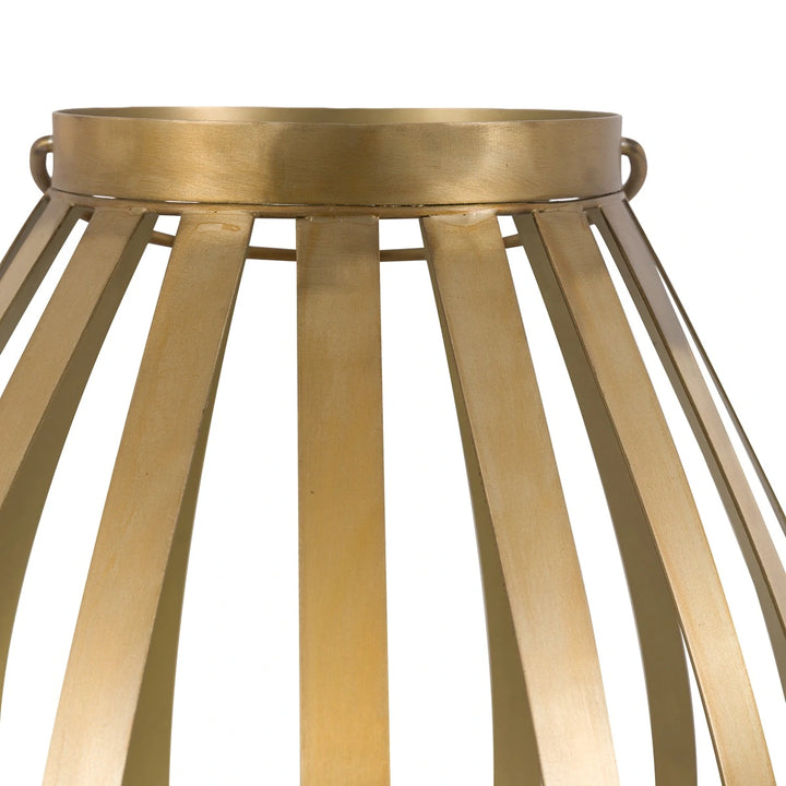 Metal Bulb Lantern - Gold