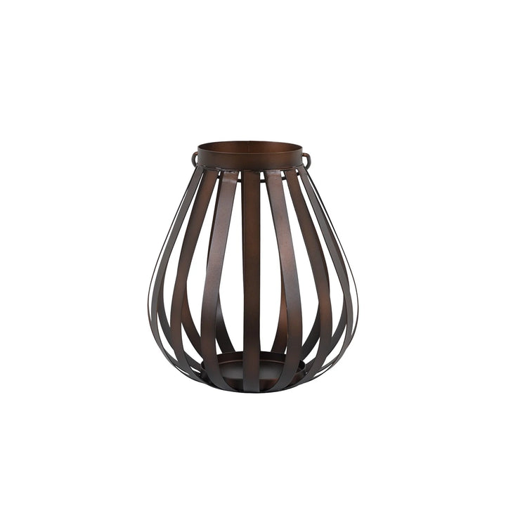 Metal Bulb Lantern - Brown