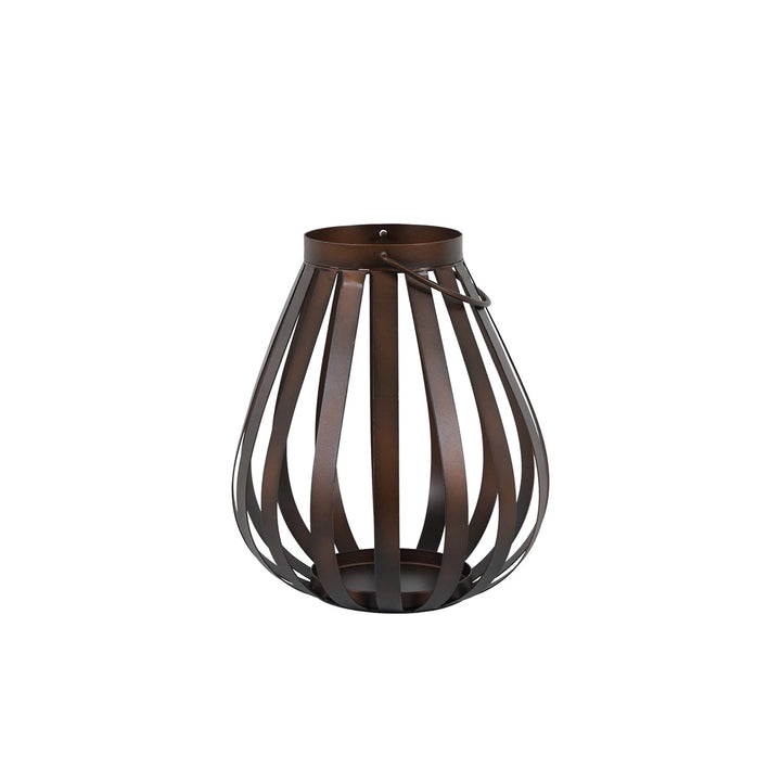 Metal Bulb Lantern - Brown