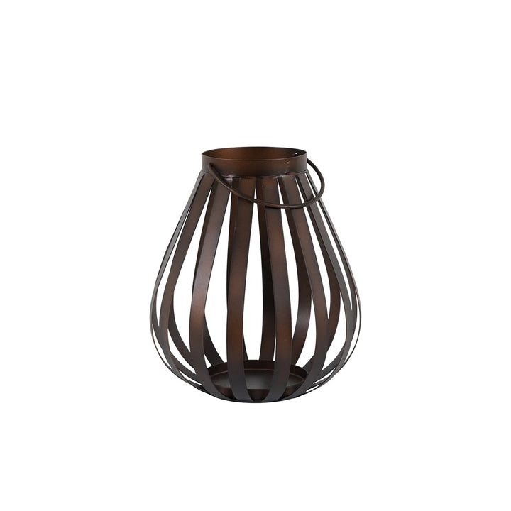 Metal Bulb Lantern - Brown