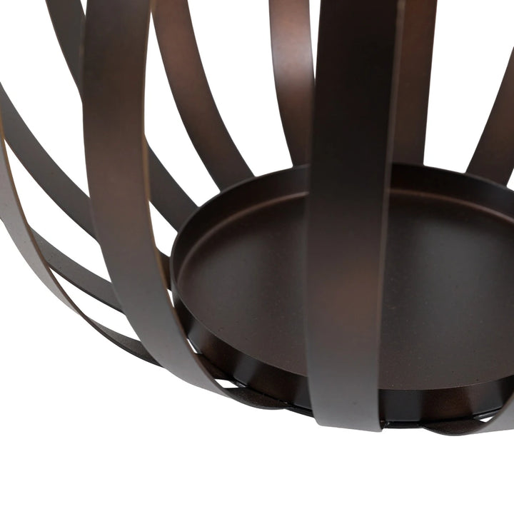 Metal Bulb Lantern - Brown