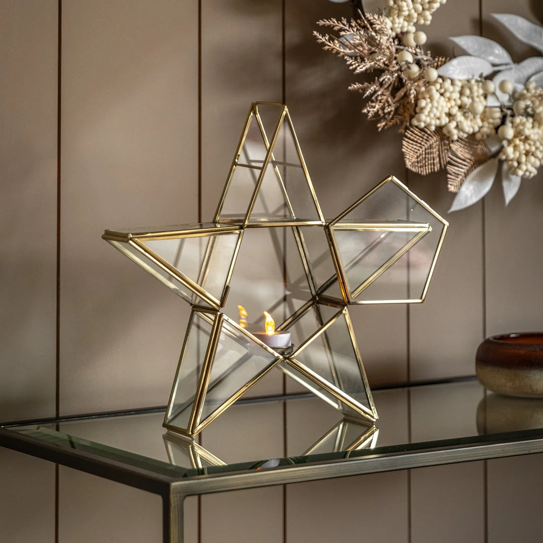 Star Tealight Holder - Gold