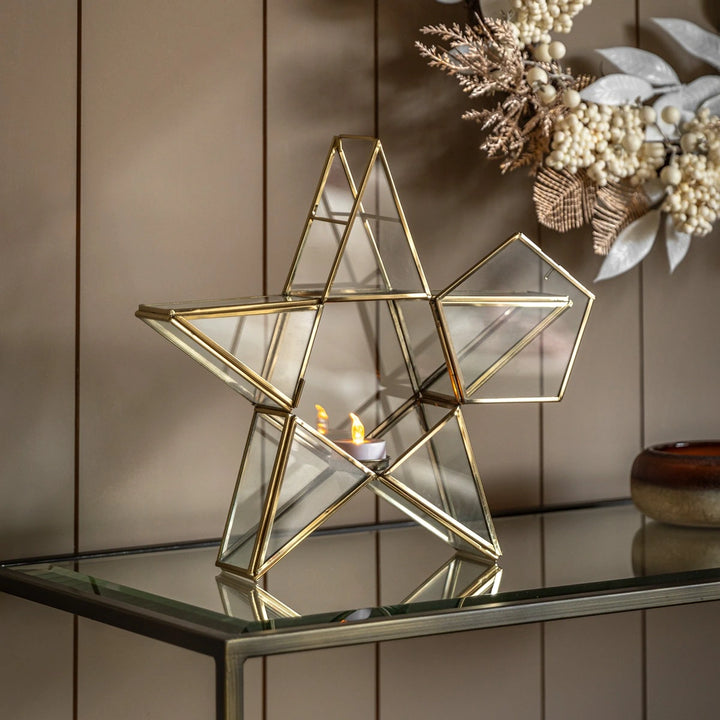 Star Tealight Holder - Gold