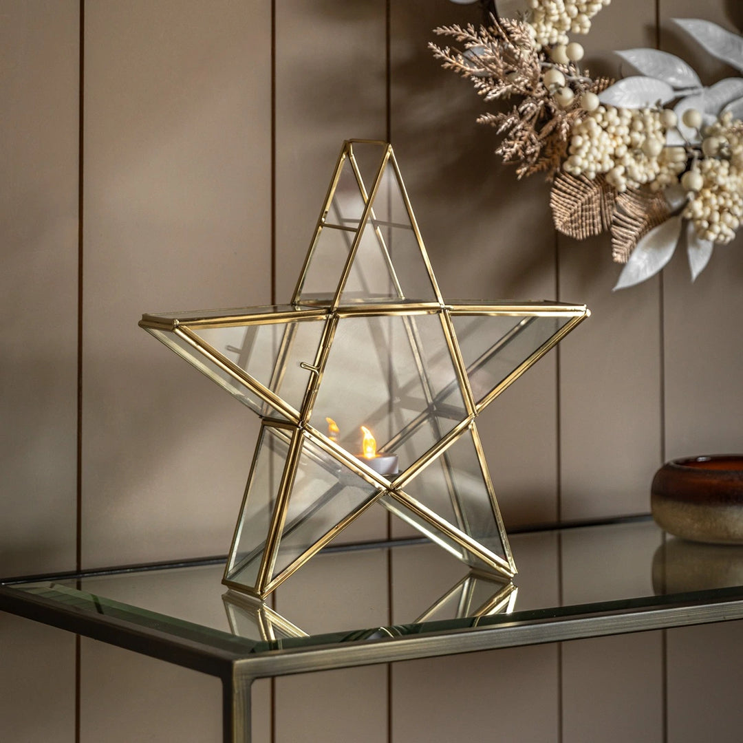 Star Tealight Holder - Gold