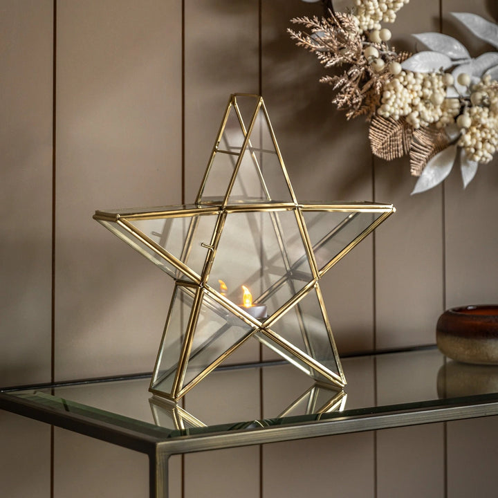 Star Tealight Holder - Gold