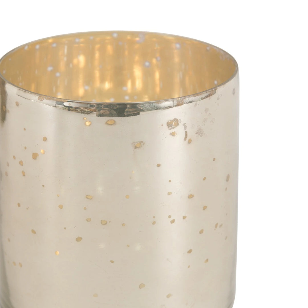 Bubble Glass Set of 2 Candle Holders - Champagne