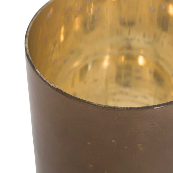 Bubble Glass Set of 2 Candle Holders - Champagne