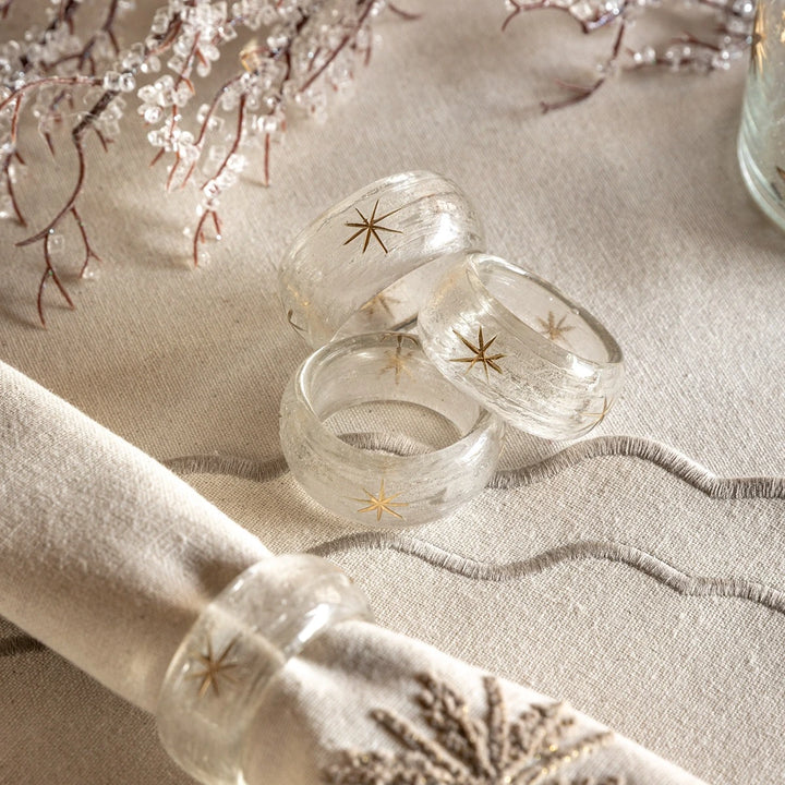 Snowflake Set of 4 Napkin Rings