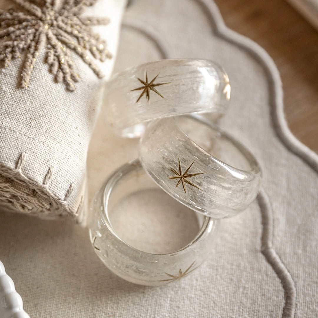 Snowflake Set of 4 Napkin Rings