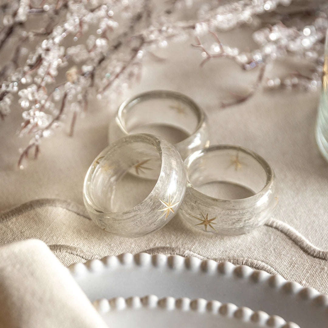 Snowflake Set of 4 Napkin Rings