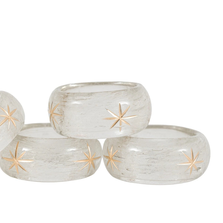 Snowflake Set of 4 Napkin Rings