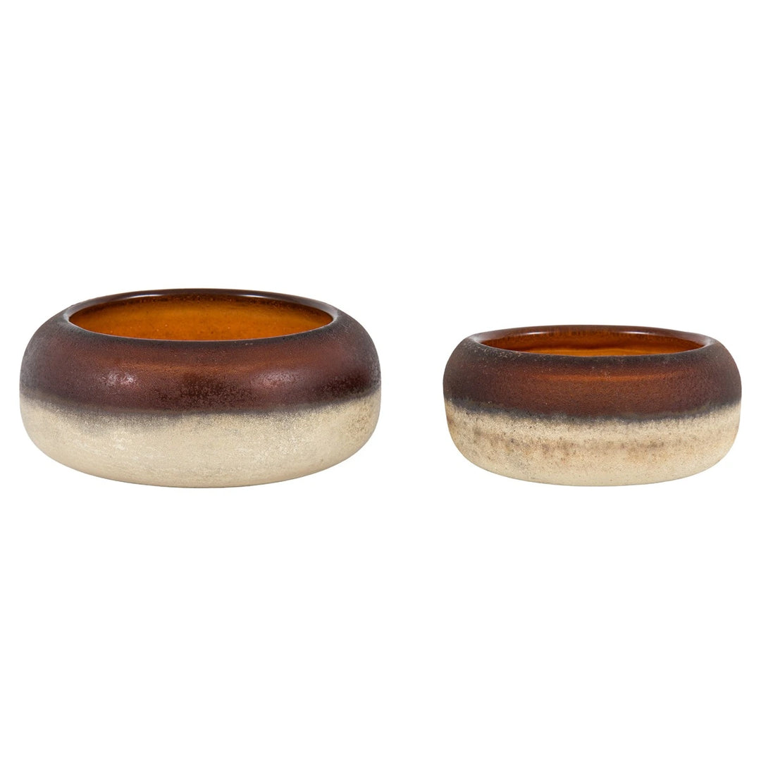 Metalic Set of 2 Tealight Holders - Gold